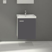 Denko Terra 50 cm Mdf Antrasit Gri Banyo Dolabı Alt Modül Lavabo