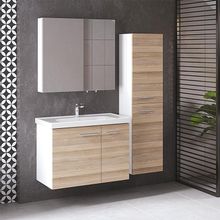 Denko Terra 80 cm Boy Dolap ve Banyo Dolabı Takımı