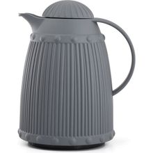 Depa 1 lt Isı Yalıtımlı Soft Gri 12 Saat Sıcak Tutan İçi Camlı Çay ve Soğuk Su Termosu