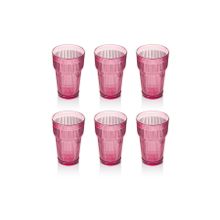 Depa 400 ml 6 Adet Akrilik Mürdüm Uzun Su Bardağı