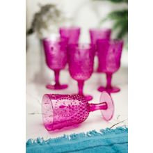 Depa 450 ml 6 Adet Akrilik Pembe Kahve Yanı Su Bardağı