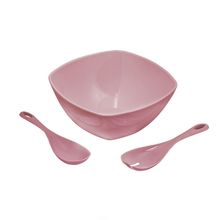 Depa Akrilik Soft Pembe Kare Salata Kasesi