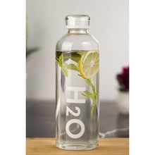 Depa H2O Borosilikat Cam Matara Vakum Kapaklı Beyaz 1000 ml Su Şişesi Suluk