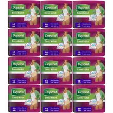 Depend 12 Paket 10'lu XL-Extra Büyük Emici Külot Kadın Hasta Bezi