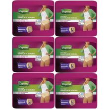 Depend 6 Paket 10'lu Large-Büyük Emici Külot Kadın Hasta Bezi