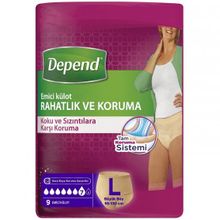 Depend Büyük Kadın 9 Adet Emici Külot Hasta Bezi