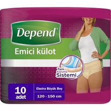 Depend Ekstra Büyük Boy Xl Beden 10 Adet Emici Külot