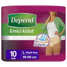 Depend Emici L Beden 10 Adet Kadın Lohusa Külot Pedi