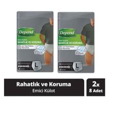 Depend Erkek Büyük Boy 8+8 Adet Emici Külot