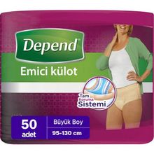 Depend Kadın L Büyük Boy 50 Adet Emici Külot