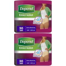 Depend Kadın XLarge 2x30 Adet Emici Külot Hasta Bezi