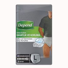 Depend L 8'li Erkekler İçin Emici Külot