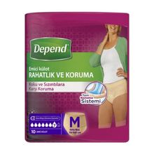 Depend M Beden 10 Adet Kadın Emici Külot