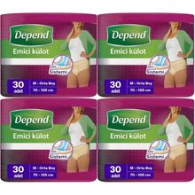 Depend Medium Kadın 4x30 Adet Emici Külot Hasta Bezi