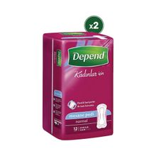 Depend Normal 12'li 2 Paket Kadın Mesane Pedi
