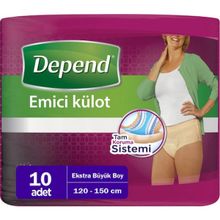Depend XL 120 - 150 cm 10 Adet Emici Külot