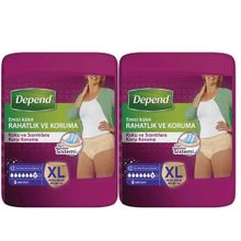 Depend XL Extra Büyük 2x9 Adet Emici Külot Hasta Bezi