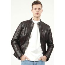 Dericlub BRG Model Koyu Kahverengi Deri Erkek Mont