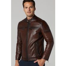 Derimod 20SGD6351BT Kahverengi Erkek Deri Ceket