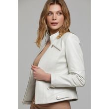 Derimod 21SGE5906R3 Donna Kadın Bej Kısa Deri Ceket