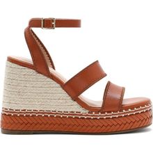 Derimod 25SFD443218 Taba Bilekten Tokalı Dolgu Topuklu Espadril Kadın Sandalet