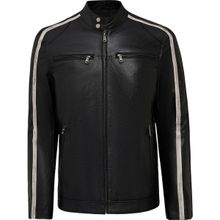 Derimod 25WGF6583CY Middleton Erkek Siyah Slim-Fit Kısa Deri Ceket