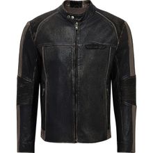 Derimod 25WGF65862R Barry Erkek Gri Hakim Yaka Slim Fit Deri Mont