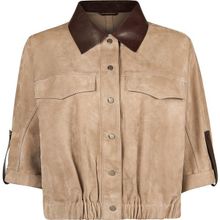 Derimod 26SGD565710 Mexico Kadın Bej Oversize Süet Deri Ceket