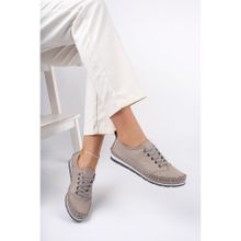 Deripabuc DP16-0062 Hakiki Deri Silver Kadın Deri Casual Ayakkabı