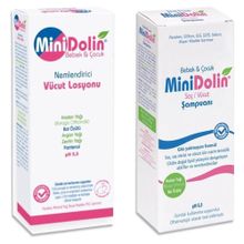 Dermadolin Minidolin 250 ml Bebek Saç ve Vücut Şampuanı + Minidolin 250 ml Nemlendirici Vücut Losyonu