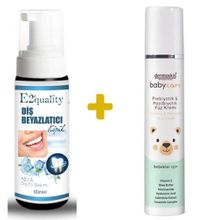 Dermoskin 50 ml Babycare Prebiyotik Ve Postbiyotik Yüz Kremi+E2'quality Diş Beyazlatıcı Köpük