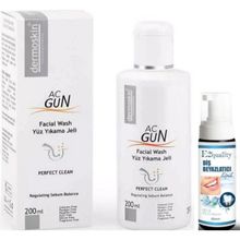 Dermoskin Acgun 200 ml Yüz Yıkama Jeli+E2'Quality E2'quality Diş Beyazlatıcı Köpük