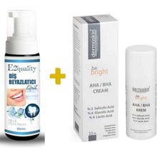 Dermoskin Be Bright AHA/BHA 33 ml Krem+E2'Quality E2'quality Diş Beyazlatıcı Köpük