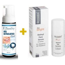 Dermoskin Be Bright Retinil 33 ml Face Retinol İçeren Yüz Serumu+E2'Quality E2'quality Diş Beyazlatıcı Köpük