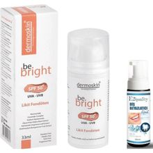 Dermoskin Be Bright SPF50 33 ml Medium Likit Fondöten+E2'quality Diş Beyazlatıcı Köpük