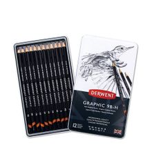 Derwent 34215 12'li Set Teneke Kutu Graphic Pencils
