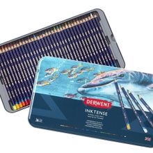Derwent 36 Renk Metal Kutulu Inktense Serisi Mürekkep Bazlı Sulu ve Kuru Boya Kalem Seti