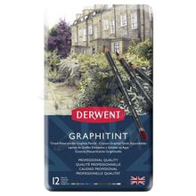 Derwent Graphitint Sulandırılabilen 12'li Set Renkli Grafit Kalem