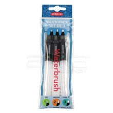 Derwent Waterbrush Su Hazneli Fiber Uçlu 3'lü Fırça