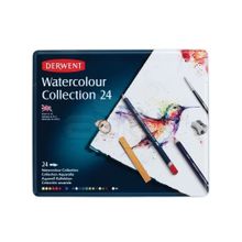 Derwent Watercolour Collection 24'lü Teneke Kutu Sulu Boya Kalemi Koleksiyonu