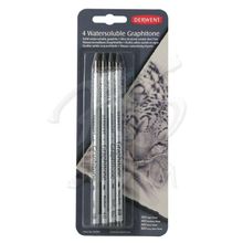 Derwent Watersoluble Graphitone Aquarel 4'lü Set Grafit Kalem