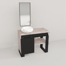 Deryawood Beyaz Eskitme Ordo Ray Kapak Banyo Dolabı