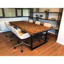 Deryawood Ceviz 120x220x76 cm Masif Ahşap Toplantı Masası