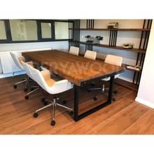 Deryawood Ceviz 120x240x76 cm Masif Ahşap Toplantı Masası