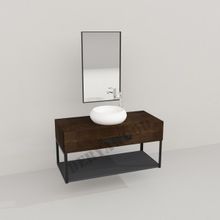Deryawood Ceviz Wind Ahşap Banyo Rafı