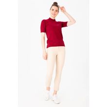 Desen Triko 02420345 Kırmızı Yarım Balıkçı Kadın Bluz