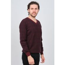 Desen Triko 0246569 Bordo Erkek Kazak