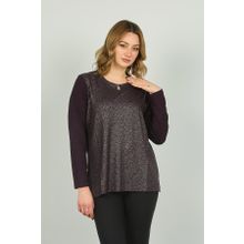 Desen Triko 4589 Mor Kadın Bluz