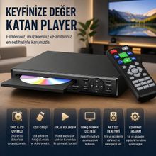 Desobry DVD Oynatıcı "kaldığınız Yerden Izlemeye Devam Edin" - Siyah