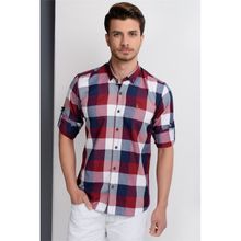 Dewberry 10500010G662 Lacivert Bordo Erkek Gömlek
